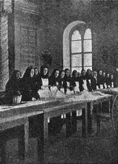 Nuns working in the cutting section of the Ascension Monastery