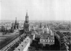 19th century view of Ascension Convent in Moscow Kremlin