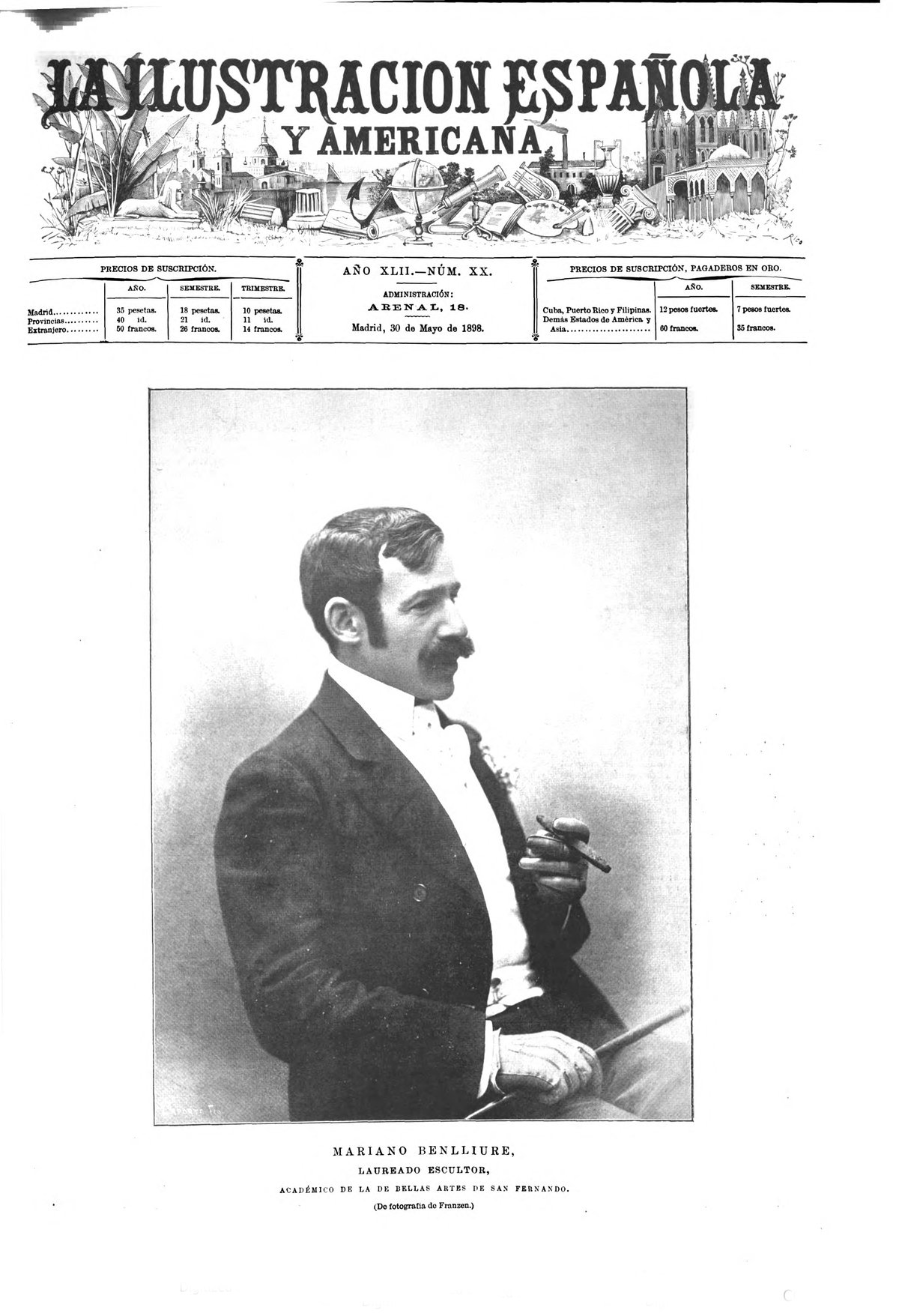 Portrait of Mariano Benlliure, Spanish sculptor