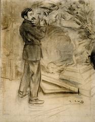 Portrait painting by Ramon Casas
