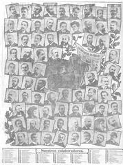 Portraits of collaborators of El Heraldo newspaper in 1906