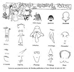 Page of comic strips by Gereda published in Nuevo Mundo magazine July 1901