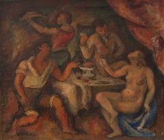 Painting Boemi by Petar Dobrović, 1927