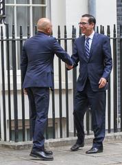 US Treasury Secretary Steven Mnuchin and UK Chancellor Sajid Javid meeting