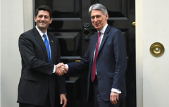 Speaker Ryan meeting Chancellor Philip Hammond at 11 Downing St after UK snap election announcement