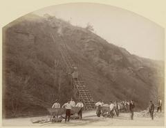 Hydraulic inclined plane built in 1881 in Geneva by Engineer E. Merle d'Aubigne