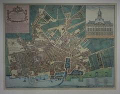 John Eyes' 1765 map of Liverpool on display in the Bluecoat Gallery