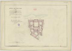 Handwritten certified copy of 1821-1822 monuments plan in Paris