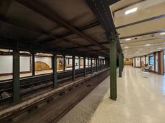Budapest M1 metro station Vörösmarty utca entrance with historic architecture