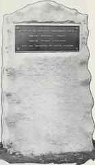Back view of Peter Skene Ogden Memorial Stone at Mountain View Cemetery dedicated on October 28, 1923
