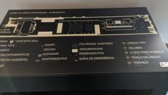 Map of the third floor of the Museu da Língua Portuguesa showing different exhibition areas and facilities