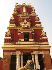 Birla Mandir temple surrounded by trees in its premises