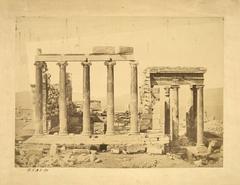 Erechtheion east facade showcasing refined decorative Ionic columns on the north porch with mature Attic Ionic order elegance