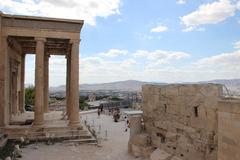 Erechtheion temple on the Acropolis in Athens, Greece