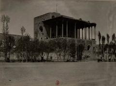 Aali Qapu historic palace in Isfahan, Iran in 1891