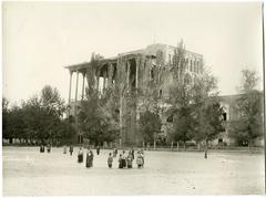 Ali Qapu palace in Iran around 1900 by Antoin Sevruguin