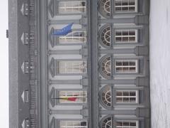 Front view of Egmont Palace with its classical European architecture in Brussels