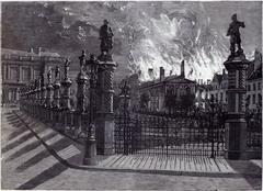 Fire at Egmont Palace in Brussels during the night of January 22, 1892