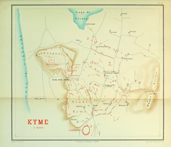 Map of ancient Kyme from Karl Julius Beloch's Campanien (1890)