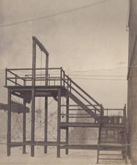 Closed plank gallows at the old Montreal prison