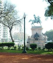 Monument to Italian hero Giuseppe Garibaldi in Plaza Italia Buenos Aires