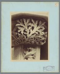 Photograph of a Gothic capital with acanthus ornament from the Cathedral of Troyes, France, dating to the 15th century