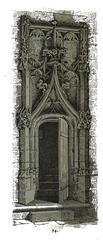 Renaissance door of Troyes Cathedral detailed with artistic carvings