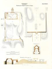 Engraved illustration of ancient Egyptian and Ethiopian monuments from the 1842-1845 scientific expedition by King Friedrich Wilhelm IV