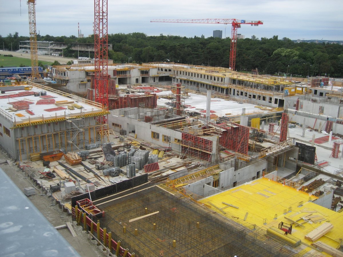 Construction site of the Campus WU at the Vienna University of Economics and Business in Leopoldstadt, Vienna