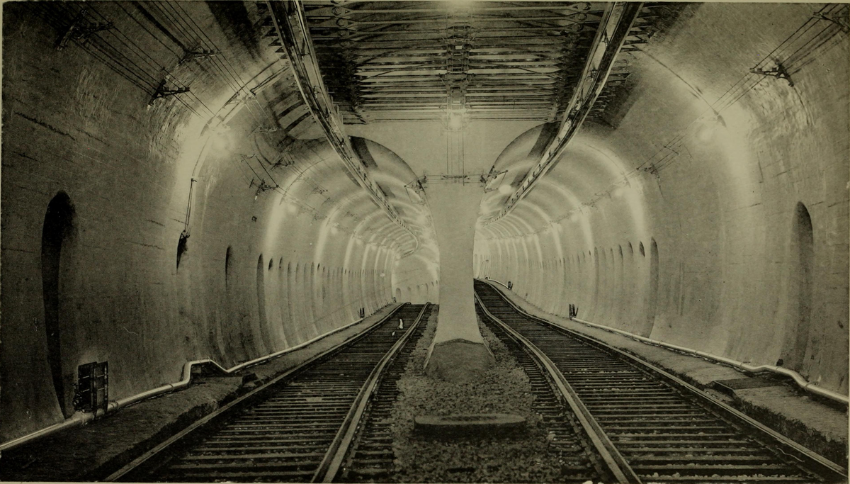 Abandoned section of the Tremont Street Subway under Tremont Street at Van Rensslaer Place facing north towards Boylston with inbound track on the right