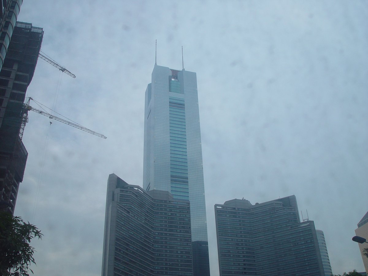 CITIC Plaza skyscraper in Tianhe District Guangzhou China with blue sky