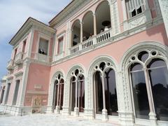 Villa Ephrussi de Rothschild on a sunny day with garden in Saint-Jean-Cap-Ferrat, France