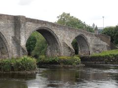 Old Bridge of Stirling over River Forth in Scotland