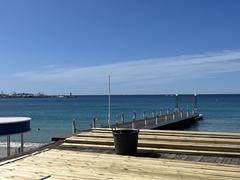 Seaside pontoon in Cannes, France, April 2023