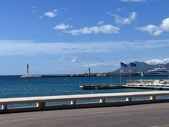 Scenic view of the Gulf of Cannes from the promenade in April 2023