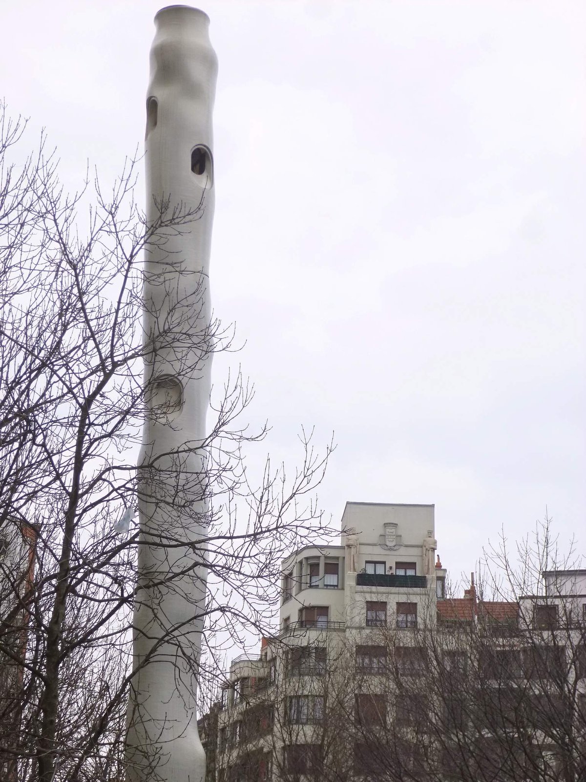 Plaza Zabalburu in Bilbao with modern buildings and sculptures