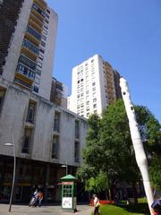 Plaza de Zabalburu urban square in Bilbao with modern and historic buildings