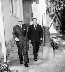 President Urho Kekkonen and Speaker Kauno Kleemola in Tamminiemi Helsinki 1963