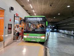 Bus line 191 at Plaza Castilla Interchange with destination Somosierra and direct to Cotos de Monterrey, Venturada