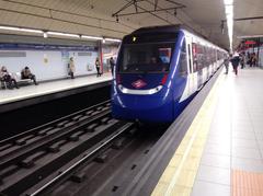 Train of the Series 9000 at Plaza de Castilla, Line 9 Metro