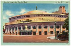 Angelus Temple religious facility in Los Angeles California with clear skies