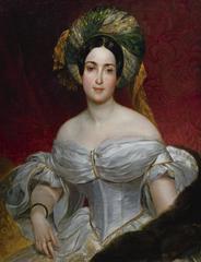 Portrait of Aurora Karamzina née Stjernvall at Constantine Palace in Strelna