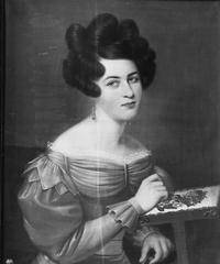 Portrait of Eva Charlotta Aurora Karamzin painted by Johan Erik Lindhin