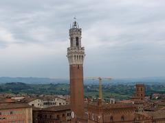 View of Torre del Mangia in Siena, Italy