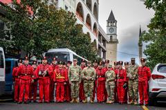 63rd Army Band and Albanian Armed Forces Band performing together for Tirana Liberation Day