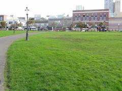 Aquatic Park with waterfront view and promenade
