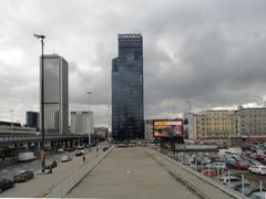 View from the platform at the Varso construction site towards the south in Warsaw