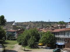 A corner of Old Tbilisi with Sioni Cathedral in the background