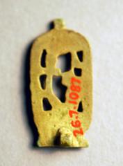 Amulet cartouche of Nebmaatre Amenhotep III ancient Egyptian artifact MET 26.7.1087