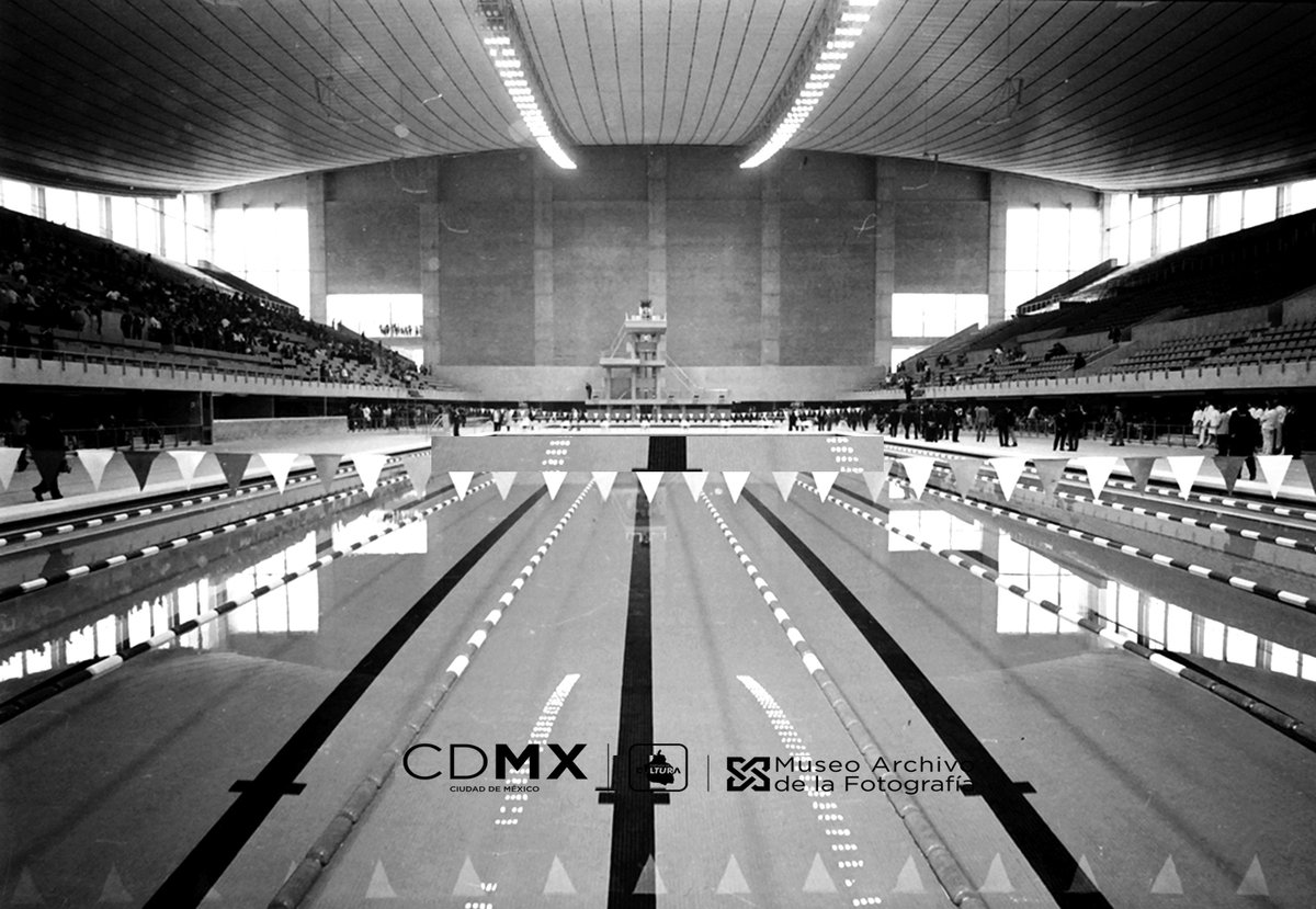 Vintage photograph of Mexico City during Olympic inaugurations on September 13, 1968